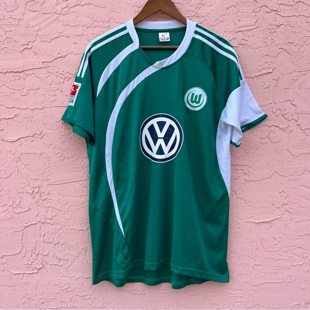 VfL Wolfsburg Away Jersey Shirt Racing God Football Soccer Volkswagen Size XXXL
